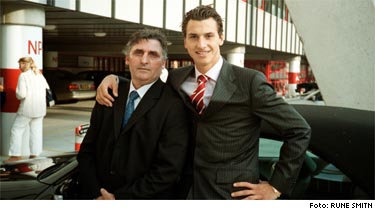 Zlatan Ibrahimovic tillsammans med sin pappa Cefik Ibrahimovic